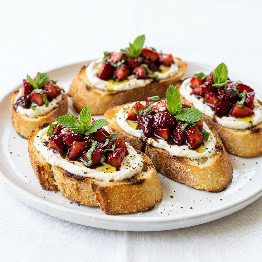 Strawberry Balsamic Bruschetta